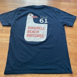 Birdwell beach Navy Tee with White Seagull XXL